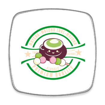 Japon - Matcha - Magnet carré - blanc - Devant