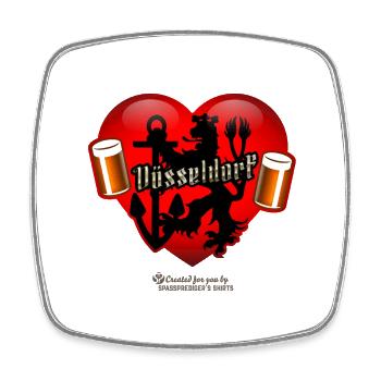 Düsseldorf - Viereckiger Kühlschrankmagnet - Weiß - Vorne