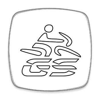 Logo GS-Fahrer Nr. 7 | black - Viereckiger Kühlschrankmagnet - Weiß - Vorne