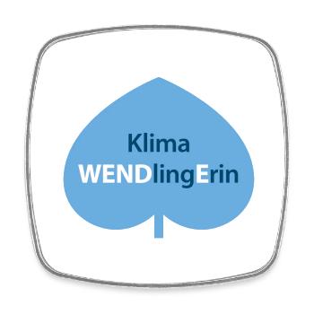 KlimaWENDlingErin - Viereckiger Kühlschrankmagnet - Weiß - Vorne