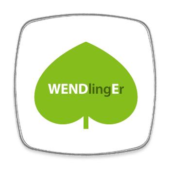 WENDlingEr - Viereckiger Kühlschrankmagnet - Weiß - Vorne