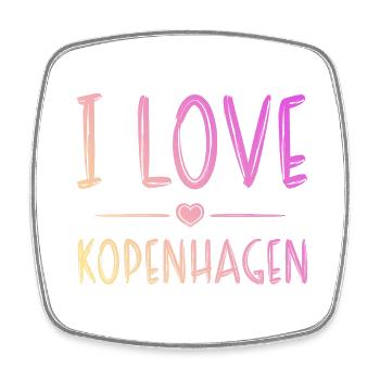 J’aime Copenhague - Magnet carré - blanc - Devant