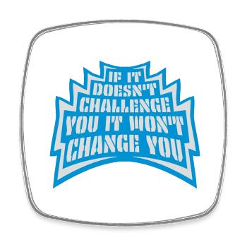 Workout Fitness Motivation Quote - Square fridge magnet - white - Front