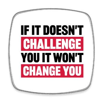 Workout Fitness Motivation Quote - Square fridge magnet - white - Front