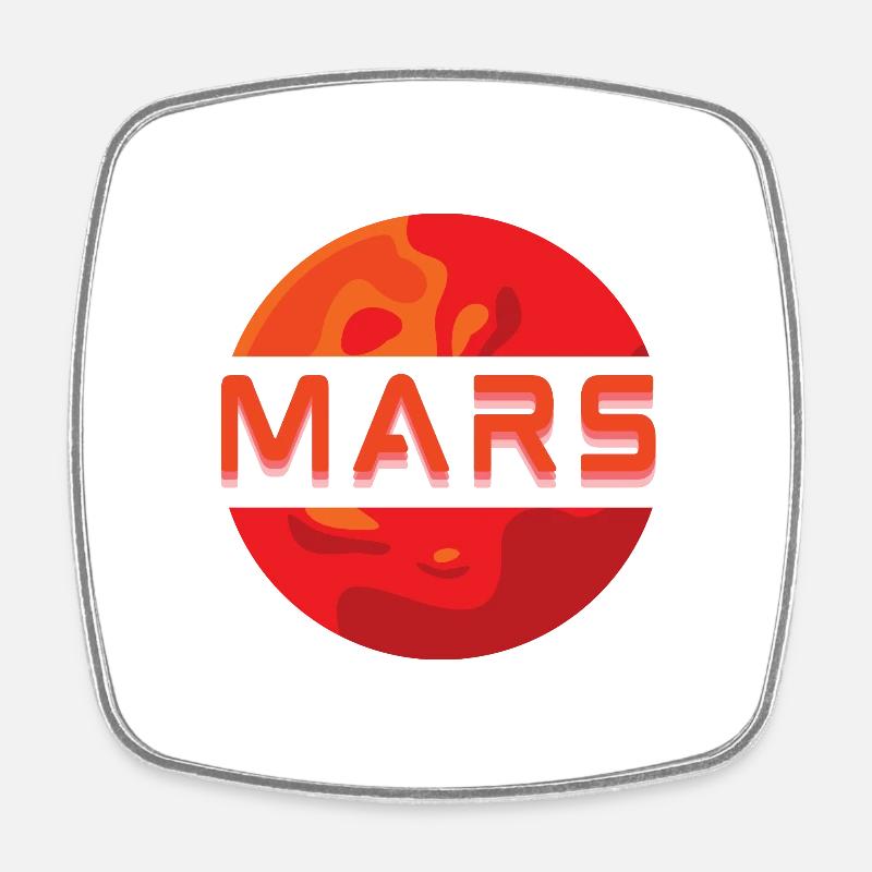 Mission MARS ! - Magnet carré - blanc