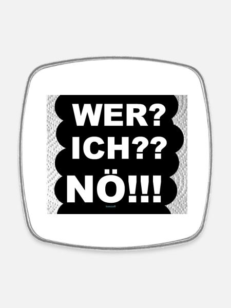ZoffArt NÖ!!! - Viereckiger Kühlschrankmagnet - Weiß