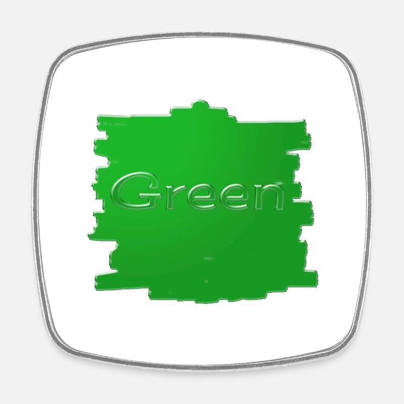 Vert - Magnet carré - blanc