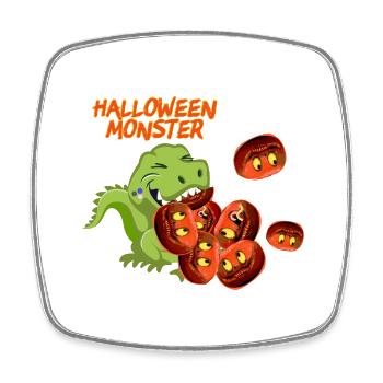 halloween monster, monster,dino, halloween - Viereckiger Kühlschrankmagnet - Weiß - Vorne
