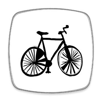 Bicycle Doodle Bicycles Cycling Vector 7 - Magnet carré - blanc - Devant