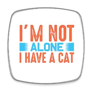 Katze Liebe Love Tier Geschenk Cats Single Tshirt - Viereckiger Kühlschrankmagnet - Weiß - Vorne
