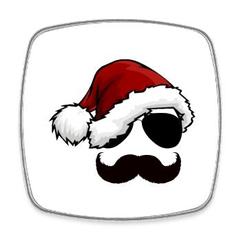 Unisex Jersey Premium Merry Christmas T-shirt - Viereckiger Kühlschrankmagnet - Weiß - Vorne