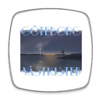 Göteborg est la perle de la côte ouest. - Magnet carré - blanc - Devant
