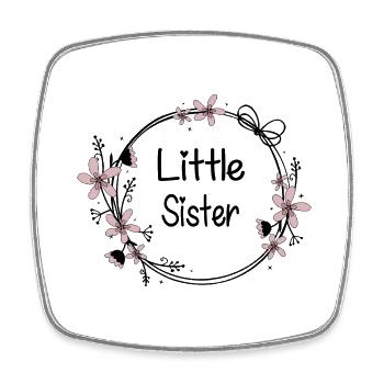 Little Sister - Viereckiger Kühlschrankmagnet - Weiß - Vorne