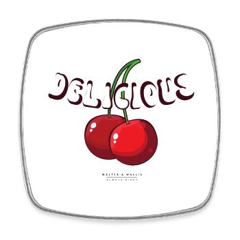 Walter & Wallis - Pop Art 5 - Square fridge magnet - white - Front