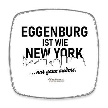 Eggenburg ist wie New York - Viereckiger Kühlschrankmagnet - Weiß - Vorne