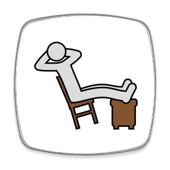 Man rests - Square fridge magnet - white - Front