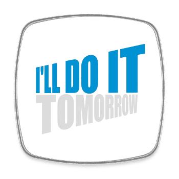 do it tomorrow Zitat - Viereckiger Kühlschrankmagnet - Weiß - Vorne
