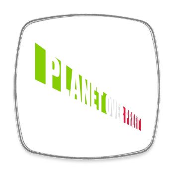 Planète sur le devis de profit - Magnet carré - blanc - Devant