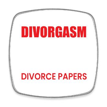 Divorgasm Divorcee Ex-Wife Women Men - Square fridge magnet - white - Front