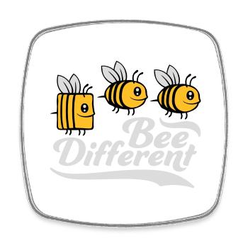 bee citation différente - Magnet carré - blanc - Devant