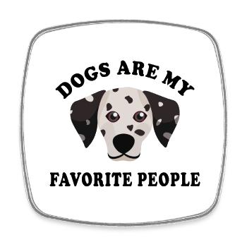 Dogs Are My Favorite People mon chien préférré - Magnet carré - blanc - Devant