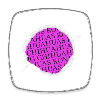 funny saying funny cool dog friend humor - Square fridge magnet - white - Front
