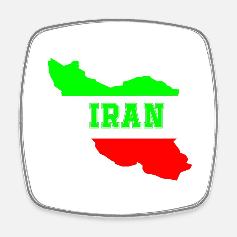 Iran - Square fridge magnet - white