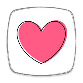 Valentine's Day Gifts Gift Valentine's Day - Square fridge magnet - white - Front