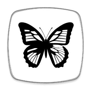 Butterfly Nature Butterflies Vector 7 - Square fridge magnet - white - Front