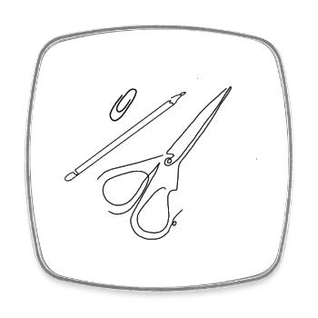 Bastelliebe - Viereckiger Kühlschrankmagnet - Weiß - Vorne