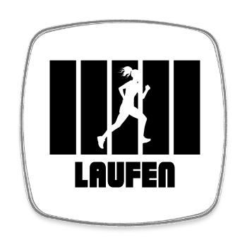 Marathon Triathlon Running joggen Biking Radfahren - Viereckiger Kühlschrankmagnet - Weiß - Vorne