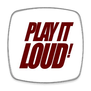 Techno music house dance play it loud gift - Square fridge magnet - white - Front