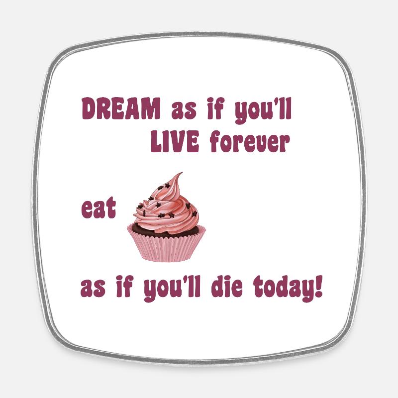 Cupcake Lover - Square fridge magnet - white