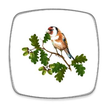 Bunter Vogel - Viereckiger Kühlschrankmagnet - Weiß - Vorne