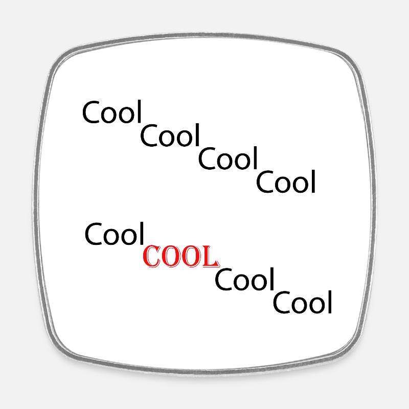 Cool No. 1 - Square fridge magnet - white