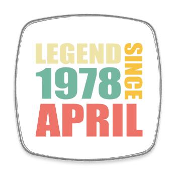 45e anniversaire Avril Né 1978 Idée cadeau - Magnet carré - blanc - Devant