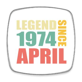 49e anniversaire Avril Né en 1974 Idée cadeau - Magnet carré - blanc - Devant
