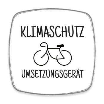 Klimaschutz- Umsetzungs- Gerät - Viereckiger Kühlschrankmagnet - Weiß - Vorne