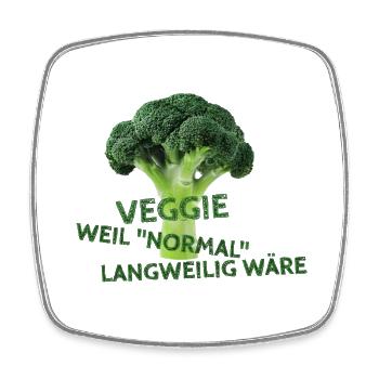Veggie-weil "normal" langweilig wäre 2.0 - Viereckiger Kühlschrankmagnet - Weiß - Vorne
