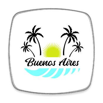 buenos aires - Viereckiger Kühlschrankmagnet - Weiß - Vorne