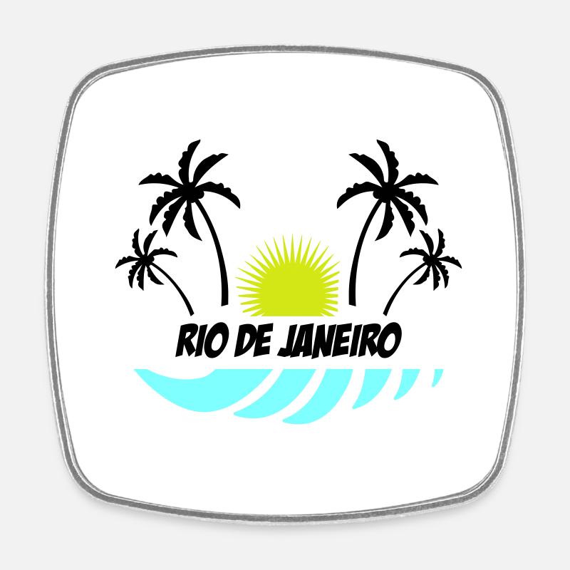 Rio de Janeiro - Magnet carré - blanc
