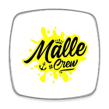 Malle Crew - Viereckiger Kühlschrankmagnet - Weiß - Vorne