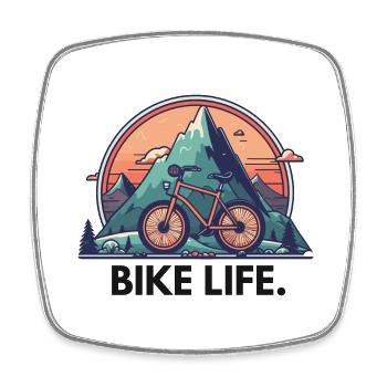 Bike-Leben - Viereckiger Kühlschrankmagnet - Weiß - Vorne