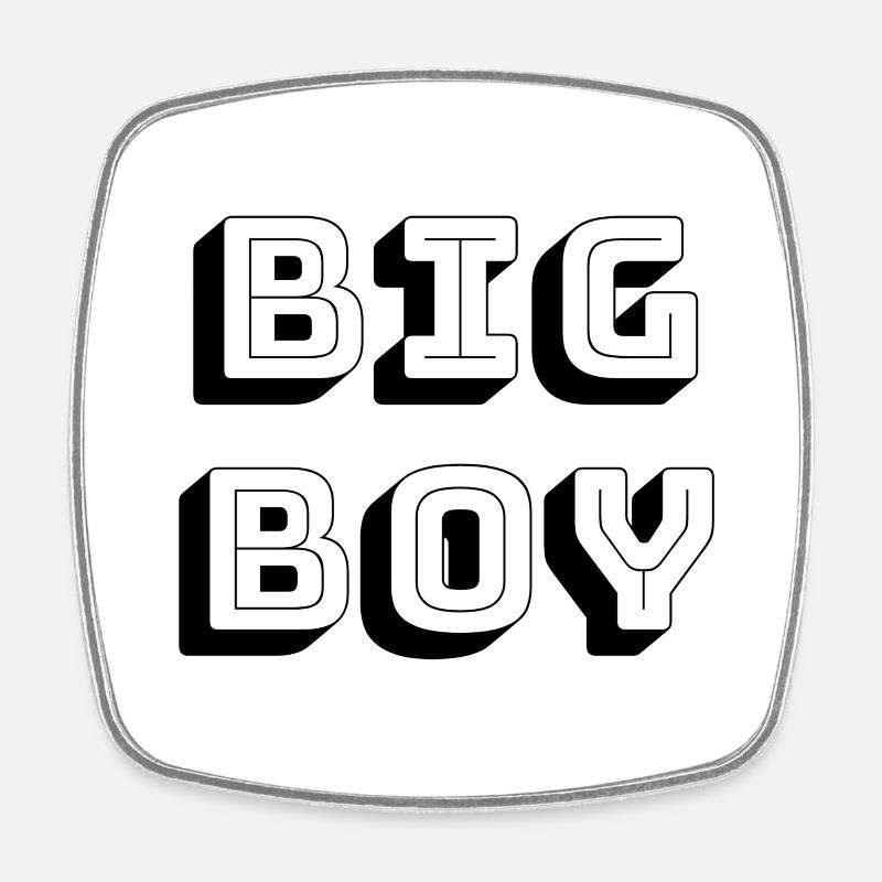 Big boy - Square fridge magnet - white