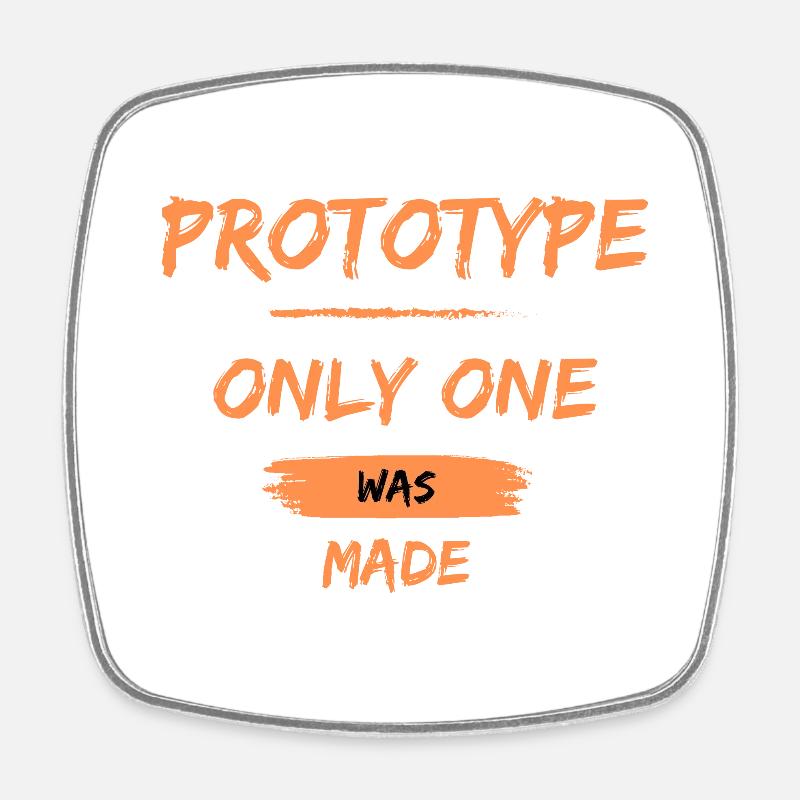 Prototype, only one was made - Square fridge magnet - white