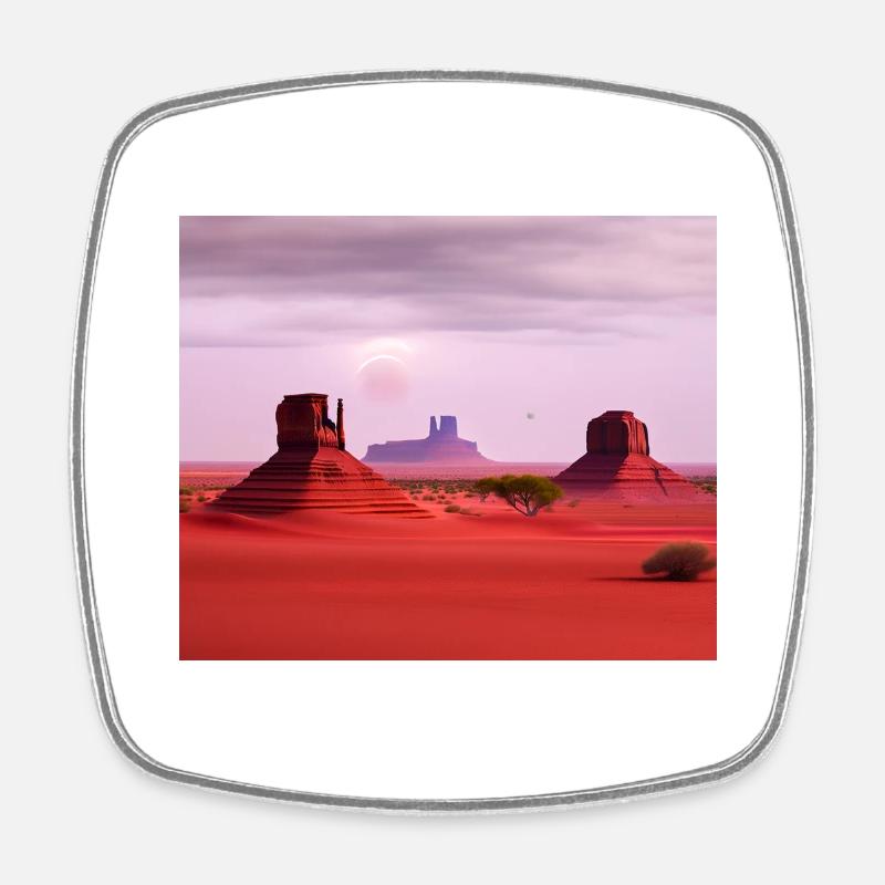 Monument Valley - Magnet carré - blanc
