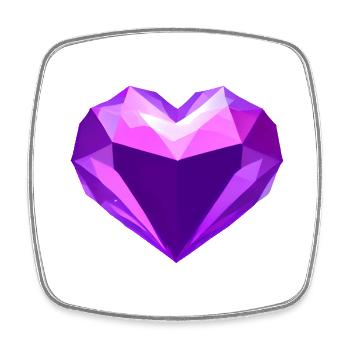 Fiançailles Saint-Valentin Amour Fête des mères Mariage - Magnet carré - blanc - Devant
