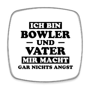 Bowling Spruch Bowlingspieler Fun Bowler Geschenk - Viereckiger Kühlschrankmagnet - Weiß - Vorne