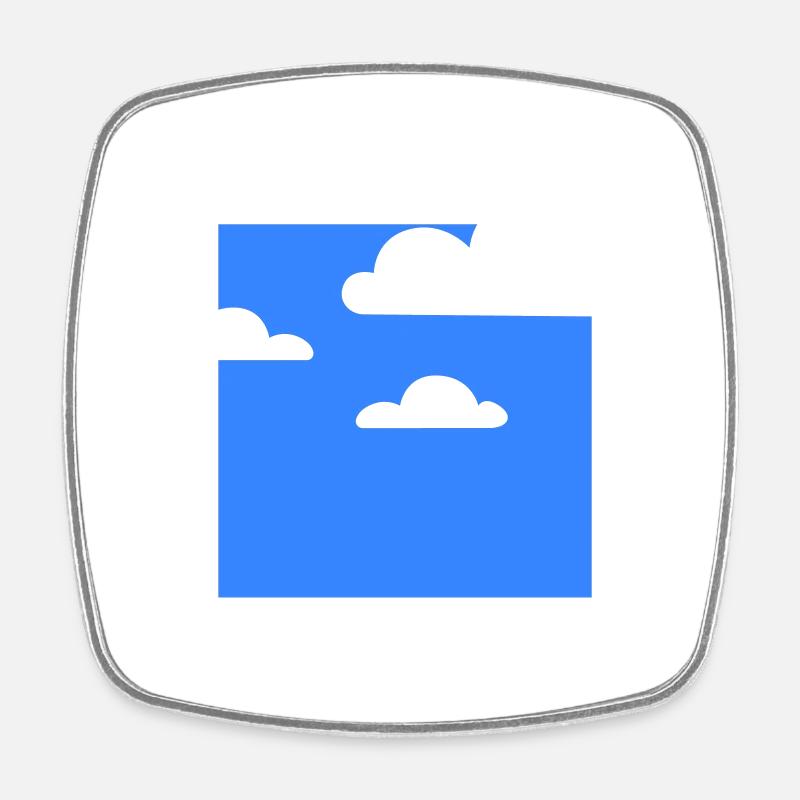 Clouds in heaven - Viereckiger Kühlschrankmagnet - Weiß