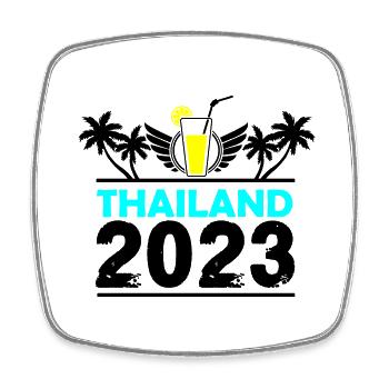Thailand 2023 - Viereckiger Kühlschrankmagnet - Weiß - Vorne